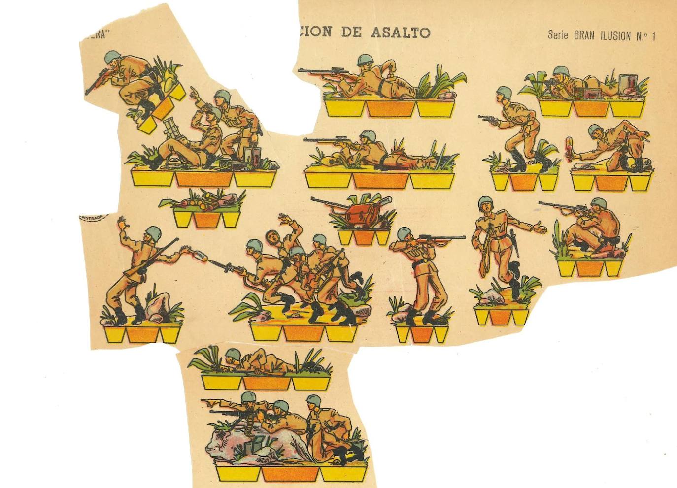 Un recortable de soldados, pieza del mes de enero 2022 en el Museo de Olivenza