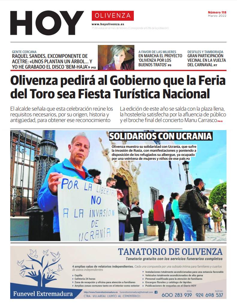 Ya en la calle la edición número 117 del hiperlocal HOY Olivenza