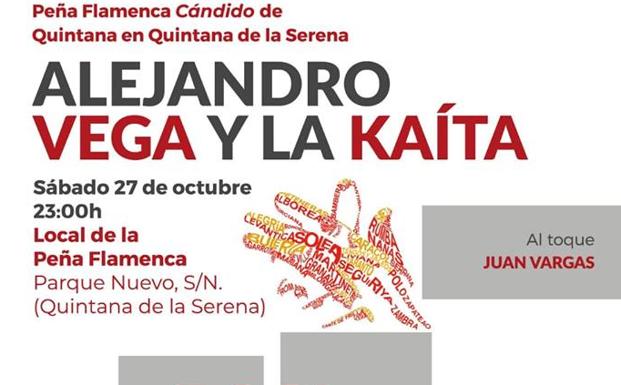 La gala 'Pasión por el flamenco' llega a la localidad de la mano de Alejandro Vega y la Kaíta