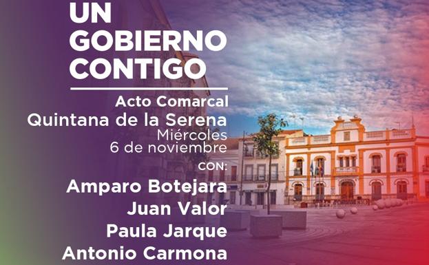 Unidas Podemos celebra el acto comarcal de campaña esta tarde en el auditorio municipal de Quintana