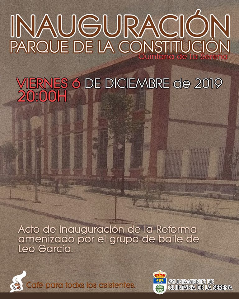 El parque de la Constitución del colegio de la 'Carretera' se inaugura este viernes