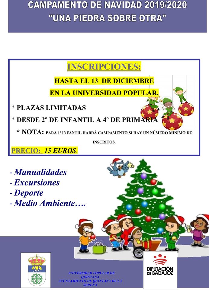 Los más pequeños podrán disfrutar de las vacaciones aprendiendo en el campamento de Navidad