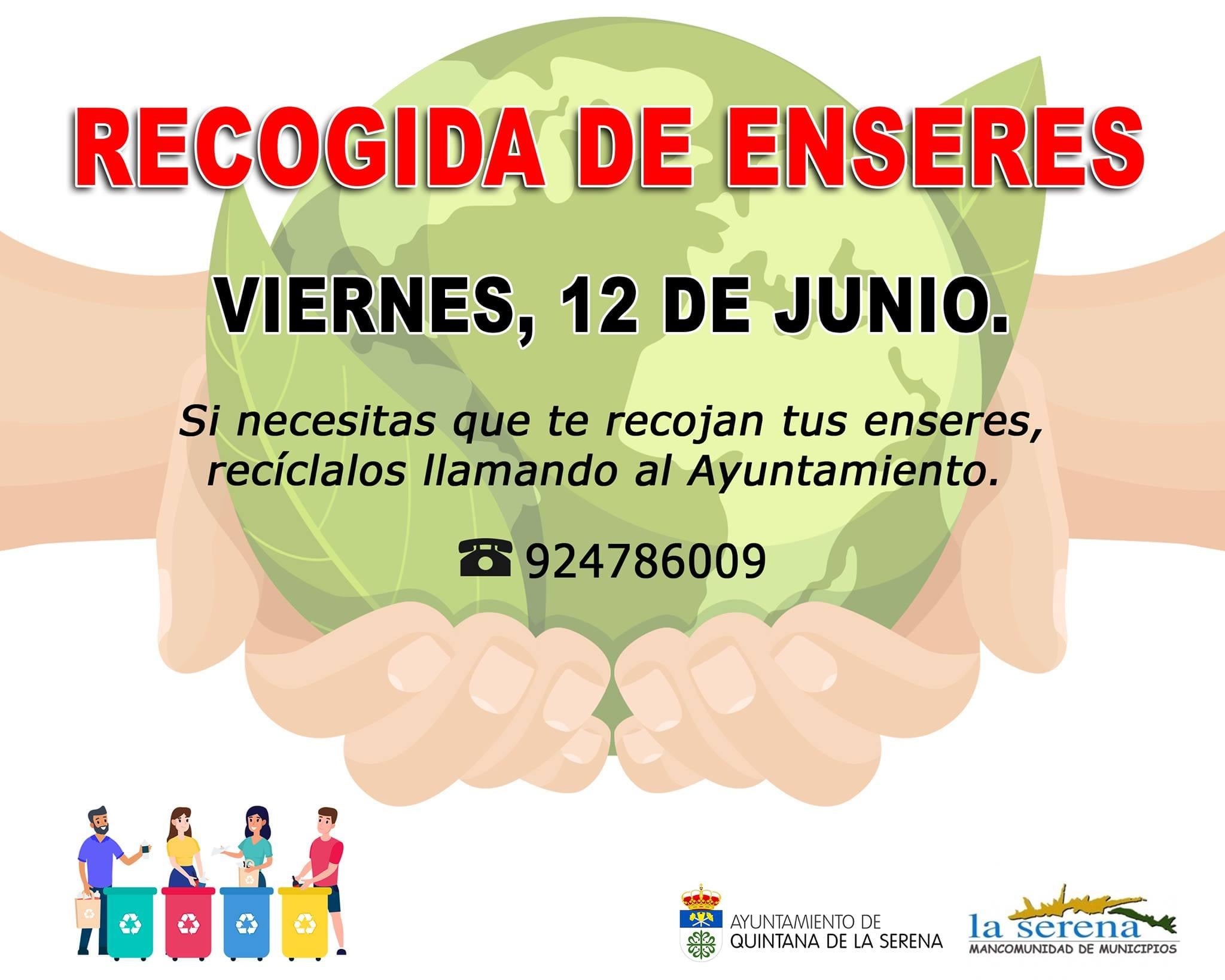 El servicio de recogida de enseres vuelve el 12 de junio