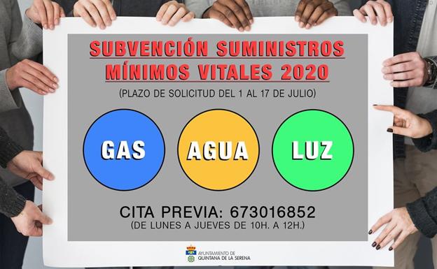 Abierto el plazo para solicitar la subvención de mínimos vitales
