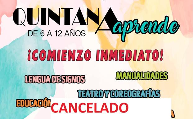 Se cancela el programa 'Aprende Quintana' por falta de inscripciones