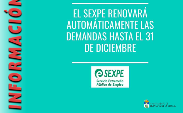 El SEXPE renovará las demandas de empleo automáticamente hasta el 31 de diciembre