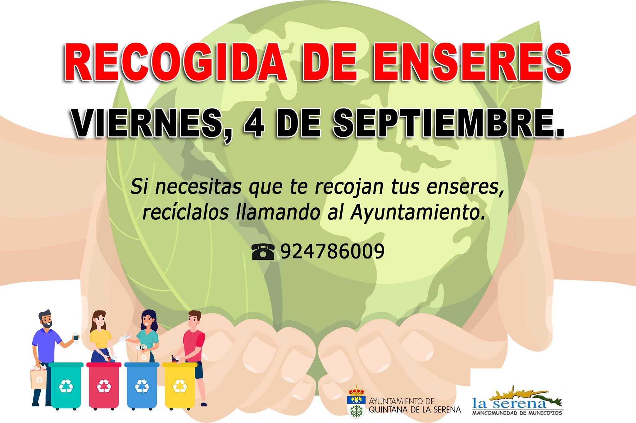 Mañana, recogida de enseres en la localidad