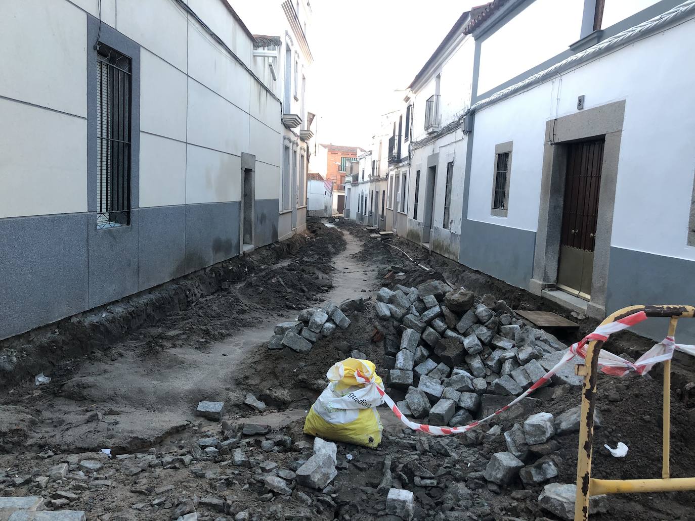 La calle Velázquez en obras de mejora