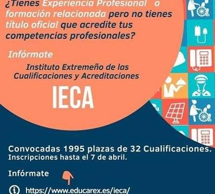 El Instituto Extremeño de las Cualificaciones convoca 1995 plazas de 32 cualificaciones