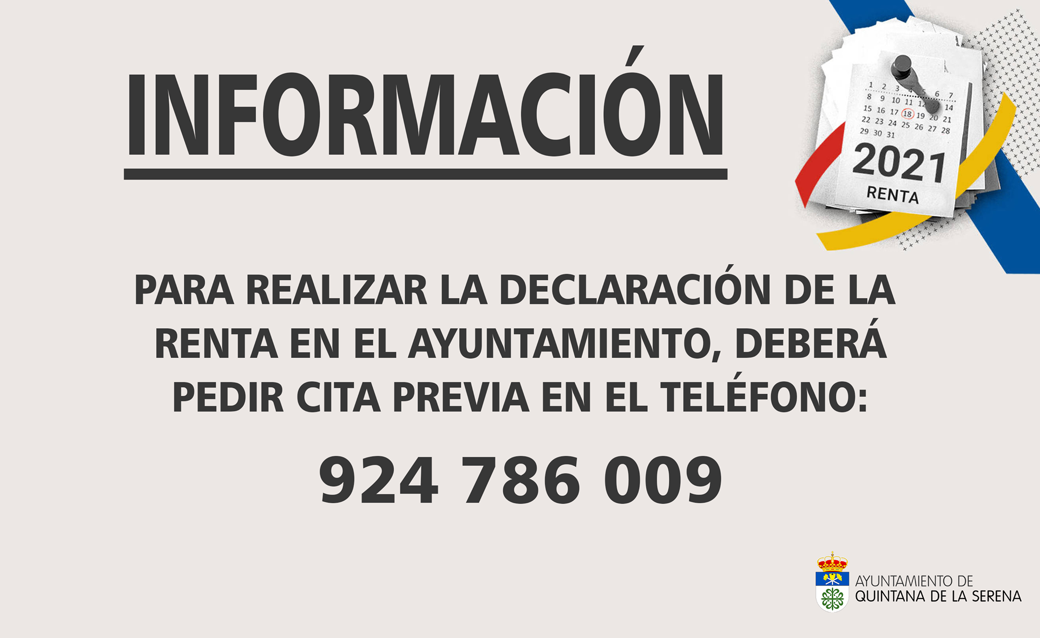 Se puede realizar la declaración de la renta en el Ayuntamiento