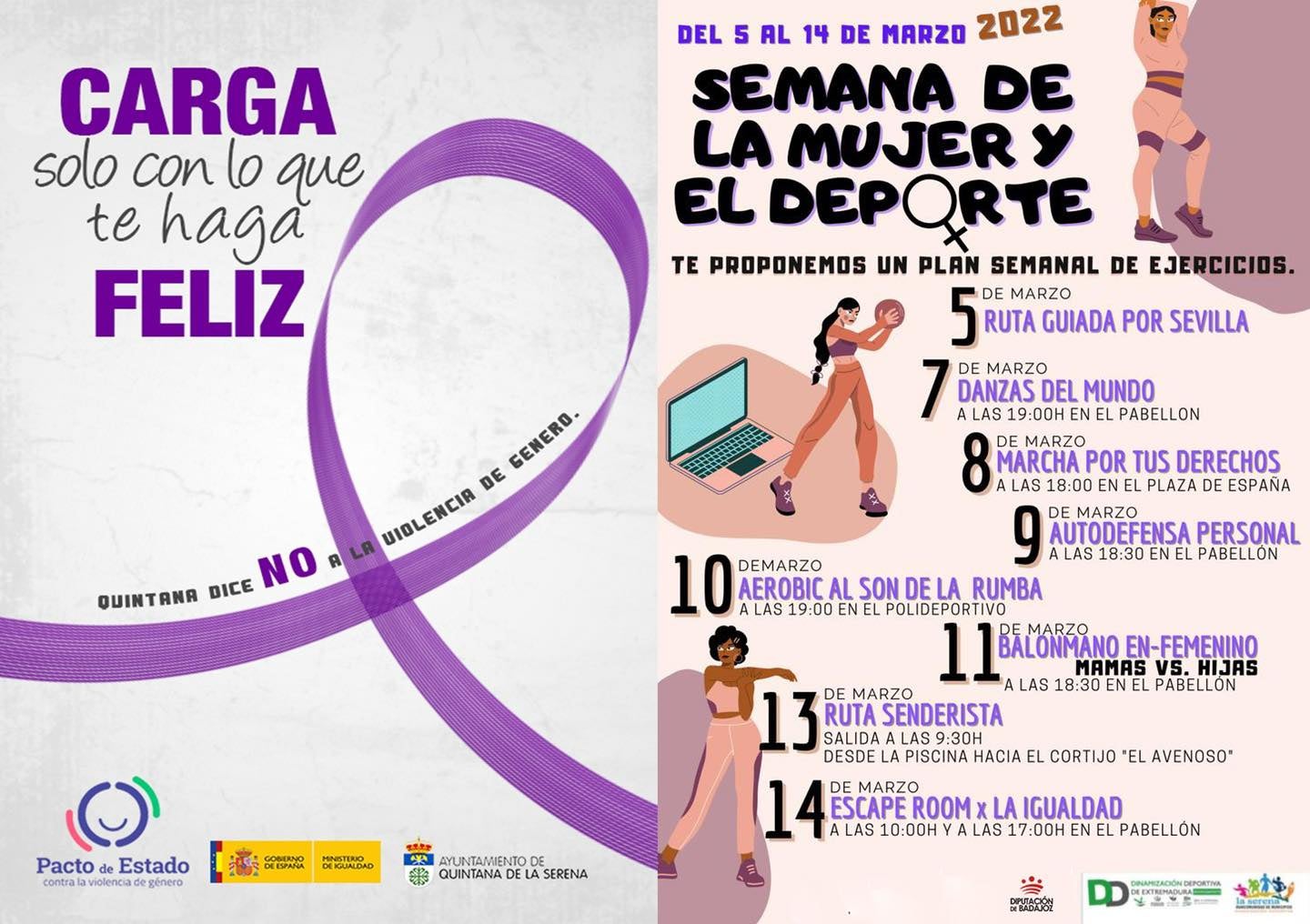 Semana deportiva en Quintana para conmemorar el 8 de marzo
