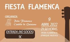 Fiesta flamenca el próximo 9 de abril en la peña 'Cándido de Quintana'