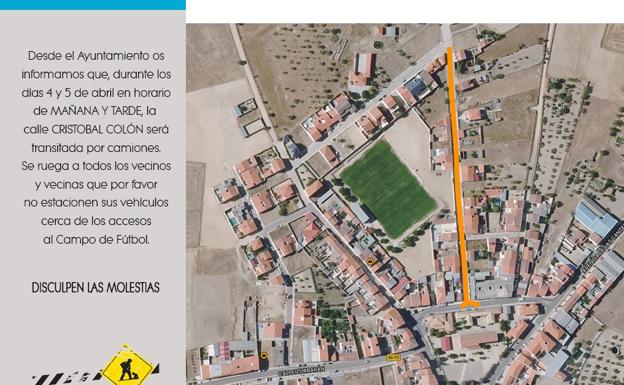 La calle Colón tendrá hoy y mañana tránsito de camiones