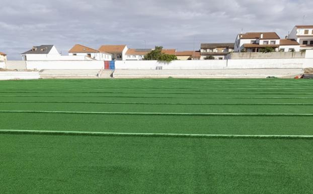 Las obras del campo de fútbol avanzan a buen ritmo