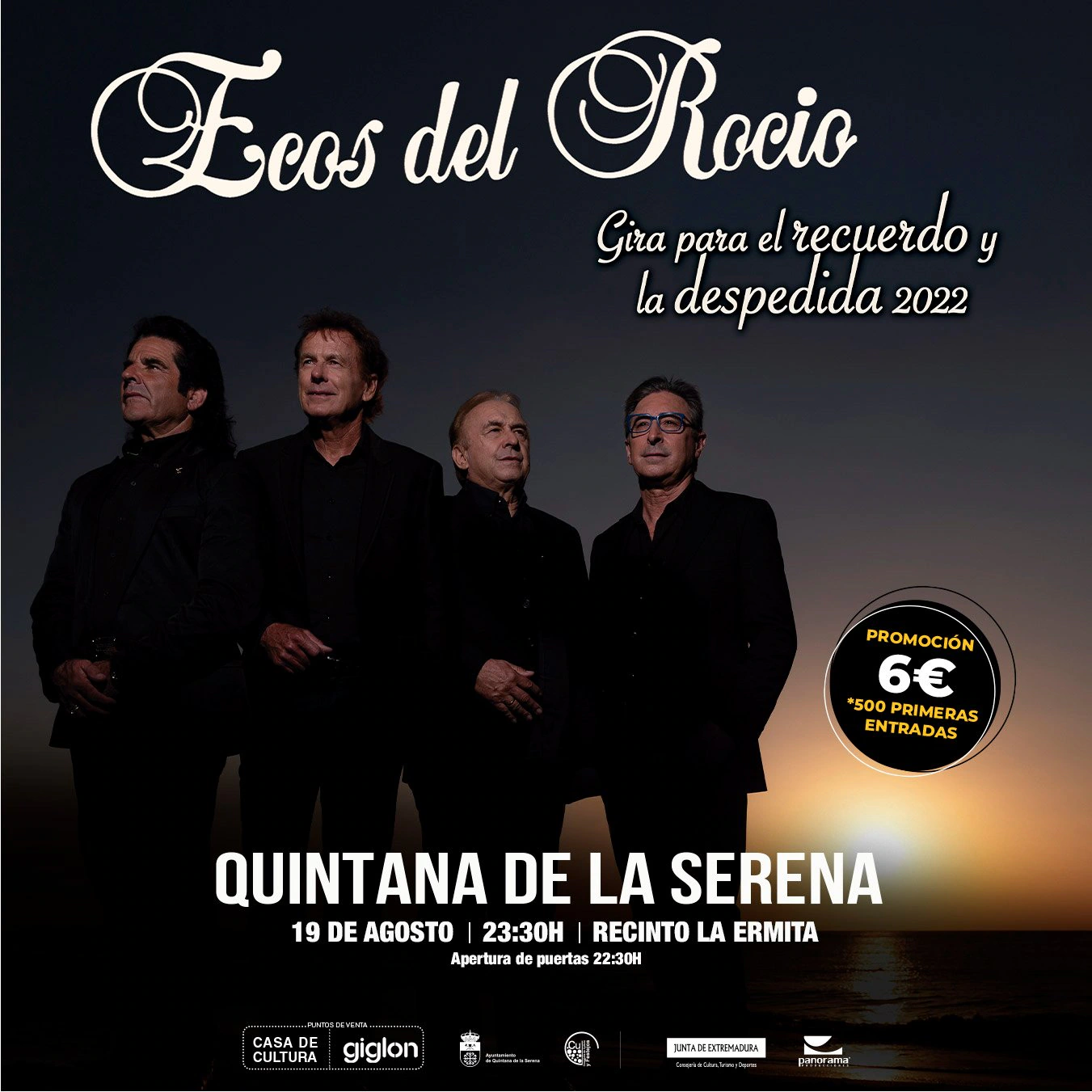 El grupo 'Ecos del Rocío' llegará a Quintana el 19 de agosto en su gira de despedida
