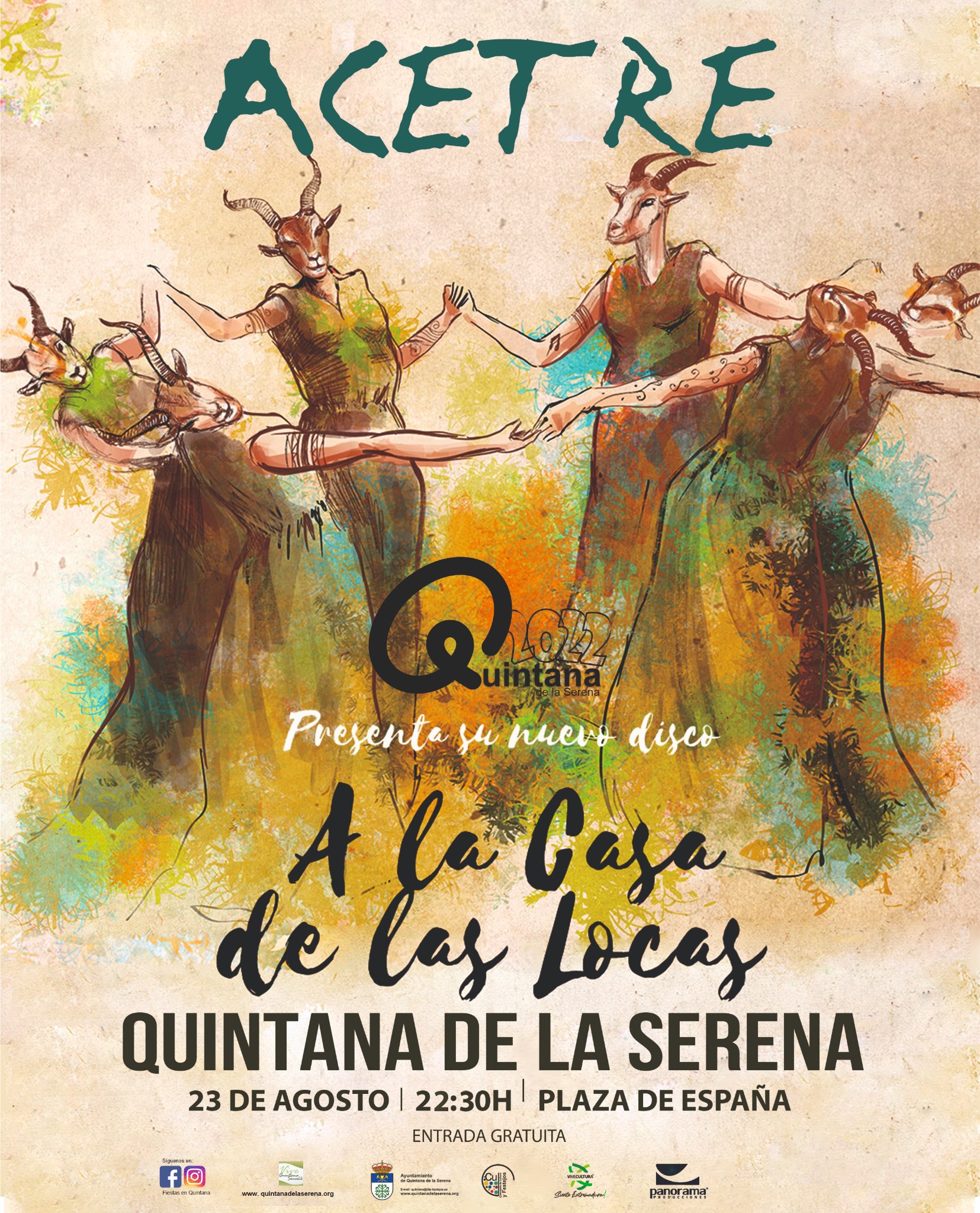 'Acetre' ofrece un concierto en Quintana el 23 de agosto