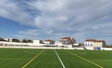 El campo de fútbol listo para su inauguración