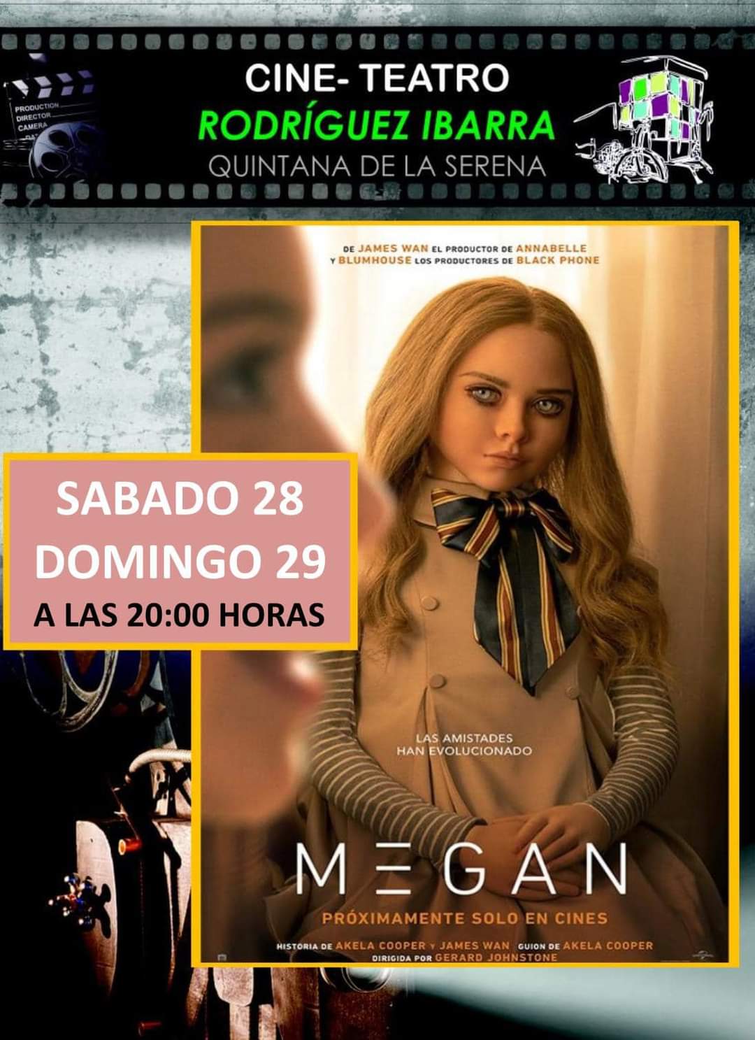 Doble sesión de «Megan» el fin de semana en el Cine-Teatro Rodríguez Ibarra