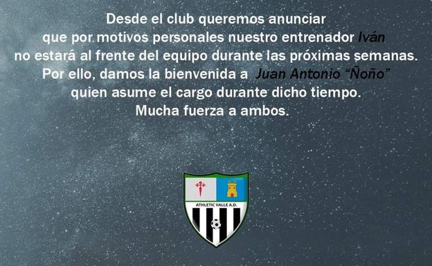 Comunicado oficial del Athletic Valle