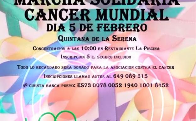 Marcha solidaria en Quintana frente al Cáncer Mundial