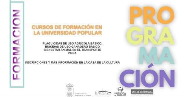 Nuevos cursos de formación en la Universidad Popular
