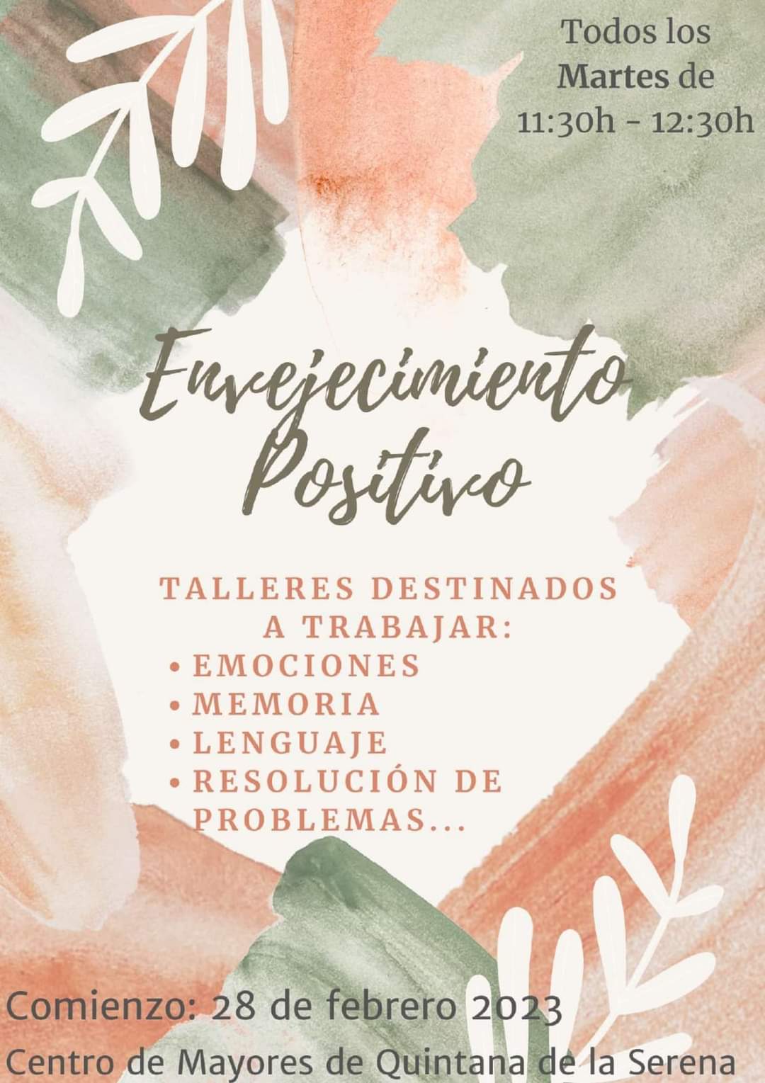 Curso de «Envejecimiento Positivo» en el Centro de Mayores