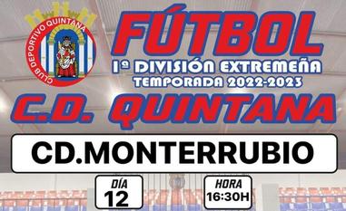 Horario confirmado para el encuentro del CD Quintana ante el CD Monterrubio