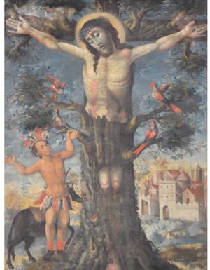 El Cristo de la Encina expuesto en el Museo de la Catedral Metropolitana de Badajoz