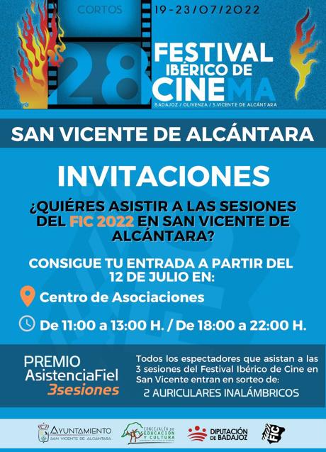 Ya están disponibles las entradas para el Festival Ibérico de Cine en San Vicente