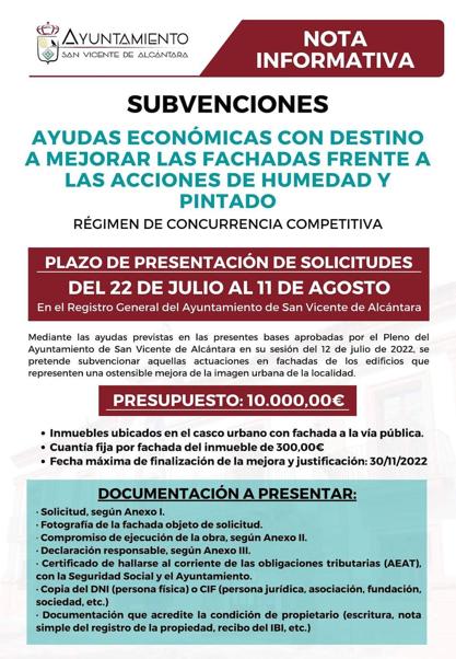 El consistorio lanza las subvenciones destinadas a la rehabilitación de fachadas 2022