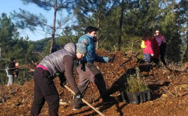 Plantabosques llegó a Las Hurdes este fin de semana