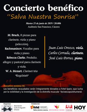 Cáceres acoge el concierto benéfico 'Salva nuestra sonrisa'