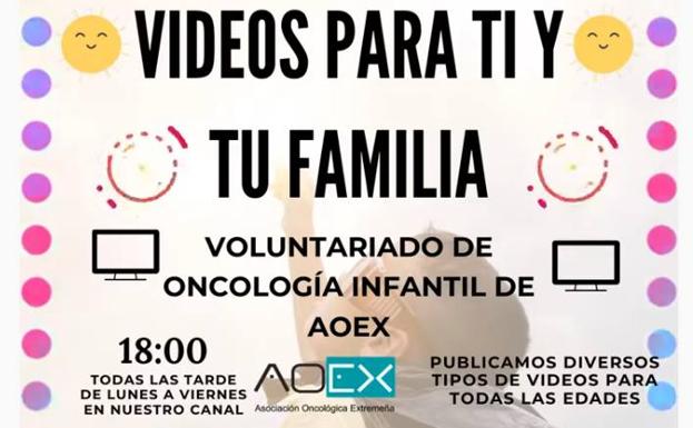 Voluntarios de AOEx graban vídeos para los niños ingresados