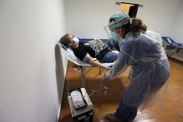 Setenta bolsas de sangre en la colecta del estadio