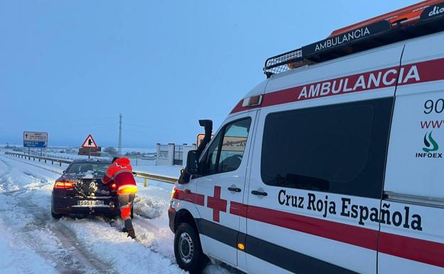 Más de 80 voluntarios de Cruz Roja se enfrentan a Filomena