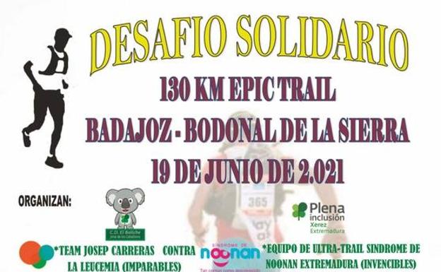 El desafío solidario por las enfermedades raras entre Badajoz y Bodonal de la Sierra recauda más de 13.000 euros