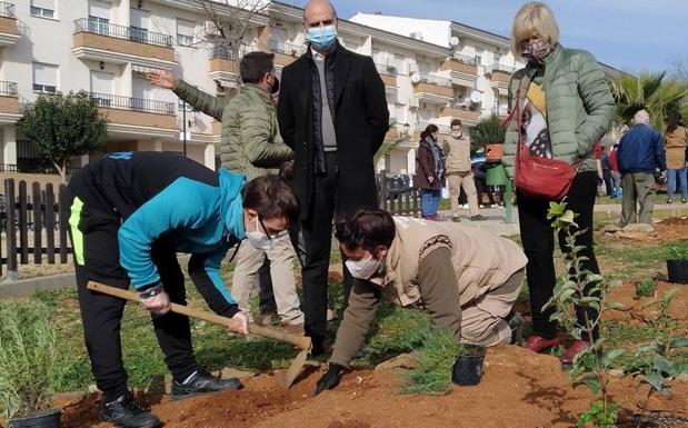 FEAFES Salud Mental, Down, Fundación ASMI y Somos ASINA plantan 150 árboles en Zafra
