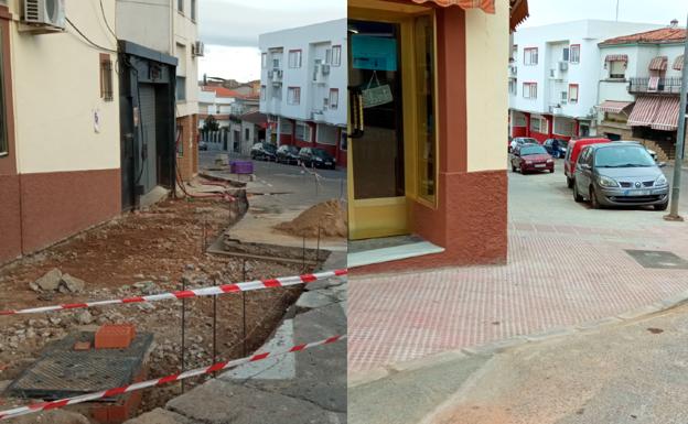 Terminadas las obras de adaptación de pavimentos a personas con movilidad reducida en el centro de Alcuéscar