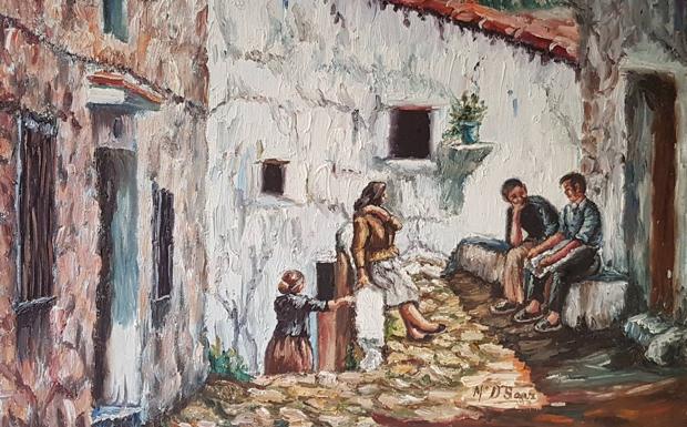 Cáritas inaugura en Cáceres una exposición solidaria de pinturas con obras donadas por María Dolores Sanz