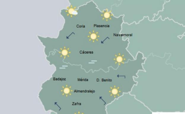 Tiempo estable y cielos despejados para despedir el año y recibir a 2019 en Extremadura
