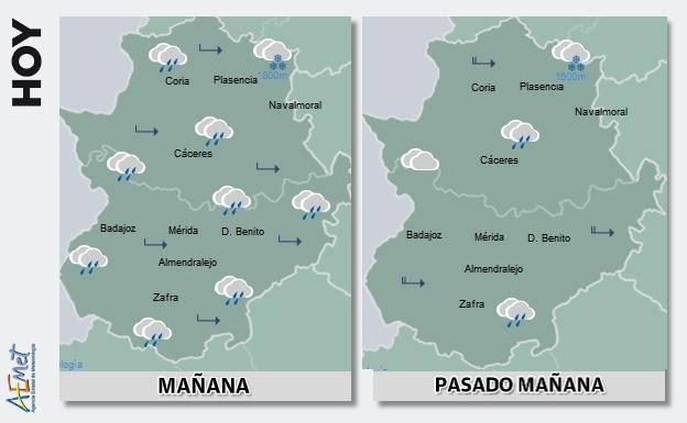 La lluvia será protagonista el fin de semana en Extremadura