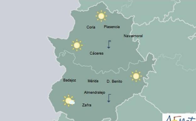 Sábado con cielos poco nubosos y temperaturas máximas de 30 grados