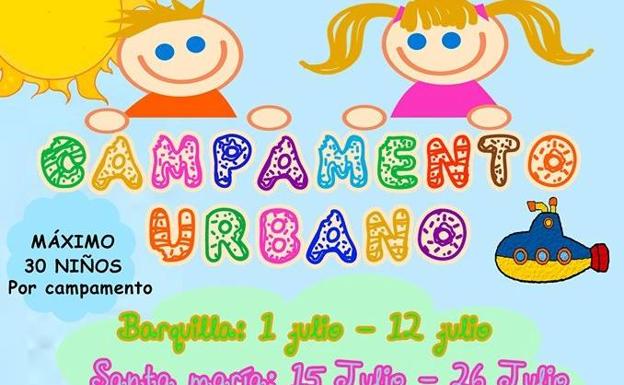 Abierto el plazo de inscripción para los campamentos urbanos de verano en Barquilla y Santa María