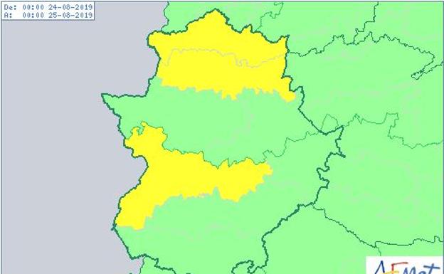 Aviso amarillo por altas temperaturas mañana en el norte de Cáceres