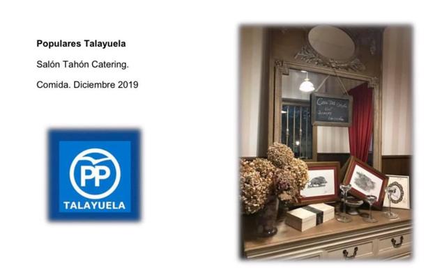 El PP de Talayuela celebra una comida de Navidad para afiliados y simpatizantes
