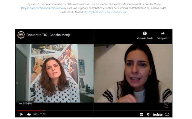 Concha Monje participa en las «Conexiones con Expertos» que realiza AUPEX