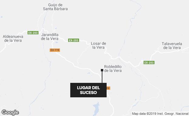 Fallece un trabajador de 62 años al quedar atrapado entre una máquina y un camión en Robledillo de la Vera