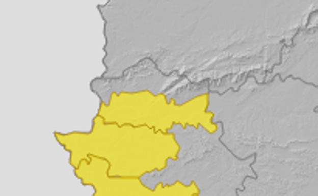 El 112 activa este martes la alerta amarilla por fuertes tormentas en Extremadura