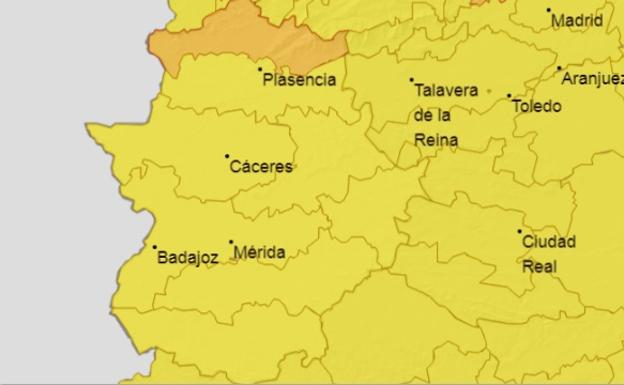Extremadura está en alerta por lluvias, con aviso naranja en el norte de Cáceres
