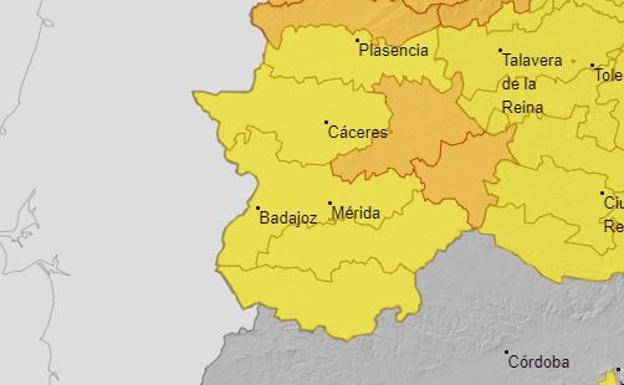 Alerta por viento en el norte de Cáceres este viernes